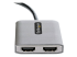 StarTech.com USB-C to Dual HDMI MST HUB, Dual HDMI 4K 60Hz, USB Type C Multi Monitor Adapter for Laptop w/ 1ft (30cm) cable, DP 1.4 Multi-Stream Transport Hub, USB Type C to 2x HDMI Ports - Close up
