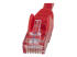 StarTech.com 100ft CAT6 Ethernet Cable, 10 Gigabit Snagless RJ45 650MHz 100W PoE Patch Cord, CAT 6 10GbE UTP Network Cable w/Strain Relief, Red, Fluke Tested/Wiring is UL Certified/TIA - Close up