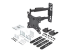 StarTech.com Full Motion TV Wall Mount, 32-55 inch (77lb/35kg) VESA Displays, Low Profile Universal Flat Screen TV Wall Mount, Heavy Duty Adjustable Tilt/Swivel Articulating Arm Bracket - Right-angle