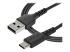 StarTech.com 1m USB A to USB C Charging Cable, Durable Fast Charge & Sync USB 2.0 to USB Type C Data Cord, Rugged TPE Jacket Aramid Fiber M/M 3A Black, Samsung S10, S20, iPad Pro, Pixel - Close up