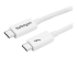 StarTech.com 3.3ft (1m) Thunderbolt 3 Cable, 20Gbps, 100W PD, 4K Video, Thunderbolt-Certified, Compatible w/ TB4/USB 3.2/DisplayPort - Right-angle