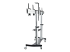 StarTech.com Dual TV Cart for 37-60in VESA TVs up to 110lb (50kg) each, Height Adjustable TV Mount, Mobile Display Cart w/ Webcam & Equipment Shelves, Lockable Casters, TV Cart on Wheels - Back