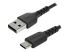 StarTech.com 2m USB A to USB C Charging Cable, Durable Fast Charge & Sync USB 2.0 to USB Type C Data Cord, Rugged TPE Jacket Aramid Fiber M/M 3A Black, Samsung S10, S20, iPad Pro, Pixel - Right-angle