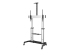 StarTech.com Mobile TV Stand, Heavy Duty TV Cart for 60-100" Display (100kg/220lb), Height Adjustable Rolling Flat Screen Floor Standing on Wheels, Universal Television Mount w/Shelves - Right-angle