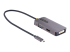 StarTech.com USB C Video Adapter, USB C to HDMI DVI VGA Adapter, Up to 4K 60Hz, Aluminum, Multiport Video Display Adapter for Laptops, Thunderbolt 3/4 Compatible, USB Type C Monitor Adapter - Back