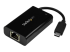 StarTech.com USB C to Gigabit Ethernet Adapter/Converter w/ PD 2.0, 1Gbps USB 3.1 Type C to RJ45/LAN Network w/ Power Delivery Pass Through Charging, TB3 Compatible/ MacBook Pro Chromebook - Right-angle