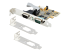 StarTech.com 2-Port PCI Express Serial Card, Dual Port PCIe to RS232 (DB9) Serial Interface Card, 16C1050 UART, Standard or Low Profile Brackets, COM Retention, For Windows & Linux - Left-angle
