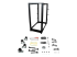 StarTech.com 25U 19" Open Frame Server Rack, 4 Post Adjustable Depth 22-40" Mobile, Free Standing Rolling Network/Computer Equipment Data Rack, Dell PowerEdge, HP ProLiant ThinkServer - Front