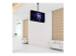 StarTech.com Dual TV Ceiling Mount, Back-to-Back Heavy Duty Hanging Dual Screen Mount with Adjustable Telescopic 3.5' to 5' Pole, Tilt/Swivel/Rotate, VESA Bracket for 32”-75" Displays - Left-angle