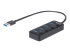 StarTech.com 4 Port USB 3.0 Hub, USB-A to 4x USB 3.0 Type-A with Individual On/Off Port Switches, SuperSpeed 5Gbps USB 3.1/USB 3.2 Gen 1, USB Bus Powered, Portable, 9.8" Attached Cable - Back