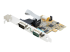 StarTech.com 2-Port PCI Express Serial Card, Dual Port PCIe to RS232 (DB9) Serial Interface Card, 16C1050 UART, Standard or Low Profile Brackets, COM Retention, For Windows & Linux - Left-angle
