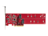 StarTech.com Dual M.2 PCIe SSD Adapter Card, x8 / x16 Dual NVMe or AHCI M.2 SSD to PCI Express 4.0, Up to 7.8GBps/Drive, For 2242/2260/2280/22110mm PCIe M-Key M2 SSDs, Bifurcation Required - Top