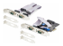 StarTech.com 4-Port Serial PCIe Card, Quad-Port PCI Express to RS232/RS422/RS485 (DB9) Serial Card, Low-Profile Bracket Incl., 16C1050 UART, TAA-Compliant, For Windows/Linux, TAA Compliant - Left-angle