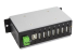 StarTech.com 7 Port USB 2.0 Hub, Metal Industrial USB-A Hub (7x USB-A) with ESD & Surge Protection, Extended Operating Temp -40 to 185°F, Din Rail/Wall/Desk Mountable, USB Expander, Rugged - Left-angle
