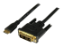 StarTech.com 1m (3.3 ft) Mini HDMI to DVI Cable, DVI-D to HDMI Cable (1920x1200p), 19 Pin HDMI Mini (C) Male to DVI-D Male, Digital Monitor Cable Adapter M/M, Single Link, Black - Right-angle