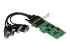 StarTech.com 4 Port PCI Express PCIe Serial Combo Card - Right-angle