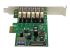 StarTech.com 7 Port PCI Express USB 3.0 Card - Right-angle