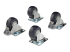 StarTech.com 4-Piece Caster Kit for Open Frame Rack - Multi-angle