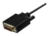 StarTech.com 10ft (3m) USB C to DVI Cable, 1080p (Single Link) USB Type-C (DP Alt Mode HBR2) to DVI-Digital Video Adapter Cable, Thunderbolt 3 Compatible, Laptop to DVI Monitor/Display - Close up