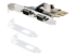 StarTech.com 2-Port PCI Express Serial Card, Dual Port PCIe to RS232 (DB9) Serial Interface Card, 16C1050 UART, Standard or Low Profile Brackets, COM Retention, For Windows & Linux - Right-angle