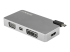 StarTech.com USB C Multiport Video Adapter with HDMI, VGA, Mini DisplayPort or DVI, USB Type C Monitor Adapter to HDMI 2.0 or mDP 1.2 (4K 60Hz), VGA or DVI (1080p), Space Gray Aluminum - Back