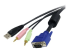 StarTech.com 6 ft 4-in-1 USB VGA KVM Switch Cable with Audio and Microphone - Right-angle