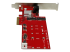 StarTech.com 2x M.2 NGFF SSD RAID Controller Card plus 2x SATA III Ports - Right side