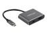 StarTech.com USB C Multiport Video Adapter, 4K 60Hz USB-C to HDMI 2.0 or Mini DisplayPort 1.2 Monitor Adapter, USB Type-C 2-in-1 Display Converter HDMI/MDP HBR2 HDR, Works w/ Thunderbolt 3 - Left-angle