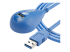 StarTech.com 5 ft Desktop SuperSpeed USB 3.0 Extension Cable - Right-angle
