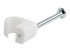 StarTech.com 100 Pack Cable Clips with Nail, Reusable, Nail-in Clamps, Wire Holding Clips, CAT5/CAT6 Ethernet Cord/AV/Coax Cable Fasteners, Brick/Drywall Mounting Cable Tacks, White, TAA - Bottom
