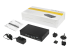 StarTech.com 4 Port DisplayPort KVM Switch, 4K 60Hz, Single Display, Dual Port UHD DP 1.2 USB KVM Switch with Integrated USB 2.0 Hub and Audio, Dell, HP, Apple, Lenovo, TAA Compliant - Right-angle