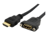 StarTech.com 3ft HDMI Female to Male Adapter, 4K High Speed Panel Mount HDMI Cable, 4K 30Hz UHD HDMI, 10.2 Gbps Bandwdith, 4K HDMI 1.4 Video, HDCP 1.4, HDMI Female to HDMI Male Cable - Right-angle