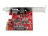 StarTech.com 2-Port 10Gbps USB-A & USB-C PCIe Card, USB 3.1 Gen 2 PCI Express Type C/A Host Controller Card Adapter, USB 3.2 Gen 2x1 PCIe Desktop Expansion Add-On Card, Windows/macOS/Linux - Back