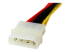 StarTech.com 12in LP4 to 2x SATA Power Y Cable Adapter - Right-angle