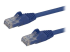 StarTech.com 100ft CAT6 Ethernet Cable, 10 Gigabit Snagless RJ45 650MHz 100W PoE Patch Cord, CAT 6 10GbE UTP Network Cable w/Strain Relief, Blue, Fluke Tested/Wiring is UL Certified/TIA - Right-angle