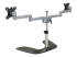 StarTech.com Dual Monitor Stand, Ergonomic Desktop Monitor Stand for up to 32" VESA Displays, Free-Standing Articulating Universal Computer Monitor Mount, Adjustable Height, Silver - Back