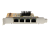 StarTech.com 4 Port Gigabit NIC PCIe Network Card - Left side