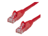 StarTech.com 75ft CAT6 Ethernet Cable, 10 Gigabit Snagless RJ45 650MHz 100W PoE Patch Cord, CAT 6 10GbE UTP Network Cable w/Strain Relief, Red, Fluke Tested/Wiring is UL Certified/TIA - Right-angle