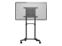 StarTech.com Mobile TV Cart, Portable Rolling TV Stand for 37-70" VESA Display (154lb/70kg), with Shelf & Storage Compartment, Rotate/Tilt Display, Universal TV Mount on Casters/Wheels - Front