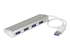 StarTech.com 4 Port Portable USB 3.0 Hub with Built-in Cable - Left-angle
