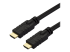 StarTech.com 10m(30ft) HDMI 2.0 Cable, 4K 60Hz Active HDMI Cable, CL2 Rated for In Wall Installation, Long Durable High Speed Ultra-HD HDMI Cable, HDR 10, 18Gbps, Male to Male Cord, Black - Right-angle