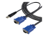 StarTech.com 15 ft 2-in-1 Ultra Thin USB KVM Cable - Right-angle