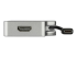 StarTech.com USB C Multiport Video Adapter with HDMI, VGA, Mini DisplayPort or DVI, USB Type C Monitor Adapter to HDMI 2.0 or mDP 1.2 (4K 60Hz), VGA or DVI (1080p), Space Gray Aluminum - Left side