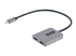 StarTech.com USB-C to Dual HDMI MST HUB, Dual HDMI 4K 60Hz, USB Type C Multi Monitor Adapter for Laptop w/ 1ft (30cm) cable, DP 1.4 Multi-Stream Transport Hub, USB Type C to 2x HDMI Ports - Right-angle