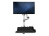 StarTech.com Wall Mount Workstation, Articulating Standing Desk w/ Ergonomic Height Adjustable Monitor Arm & Padded Keyboard Tray, 34" VESA Display, Foldable Wall Mounted Sit Stand Desk - Front