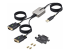StarTech.com 13ft (4m) 2-Port USB to Serial Adapter Cable, Interchangeable DB9 Screws/Nuts, COM Retention, USB-A to DB9 RS232, FTDI, Level-4 ESD Protection, Windows/macOS/ChromeOS/Linux - Right-angle