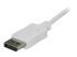 StarTech.com 6ft/1.8m USB C to DisplayPort 1.2 Cable 4K 60Hz, USB-C to DisplayPort Adapter Cable HBR2, USB Type-C DP Alt Mode to DP Monitor Video Cable, Works with Thunderbolt 3, White - Close up