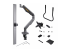 StarTech.com Desk Mount Dual Monitor Arm w/ Crossbar, Up To 27" Displays - Front