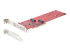 StarTech.com Dual M.2 PCIe SSD Adapter Card, x8 / x16 Dual NVMe or AHCI M.2 SSD to PCI Express 4.0, Up to 7.8GBps/Drive, For 2242/2260/2280/22110mm PCIe M-Key M2 SSDs, Bifurcation Required - Left-angle