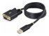 StarTech.com 3ft (1m) USB to Null Modem Serial Adapter Cable, Interchangeable DB9 Screws/Nuts, COM Retention, USB-A to RS232, FTDI, Level-4 ESD Protection, Windows/macOS/ChromeOS/Linux - Right-angle